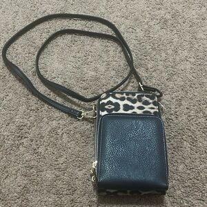Black Cheetah Print Crossbody
